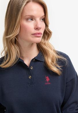 Kadın Lacivert Polo Yaka Kazak - 50314707020