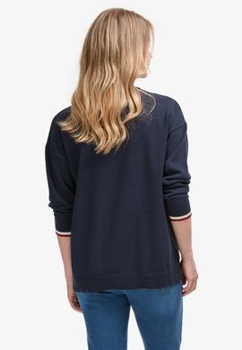 Kadın Lacivert Polo Yaka Kazak - 50314707020