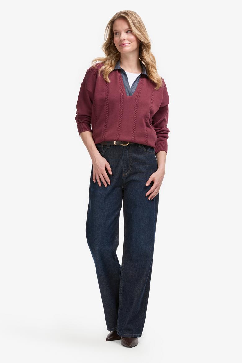 Kadın Bordo Kazak - 50314661013