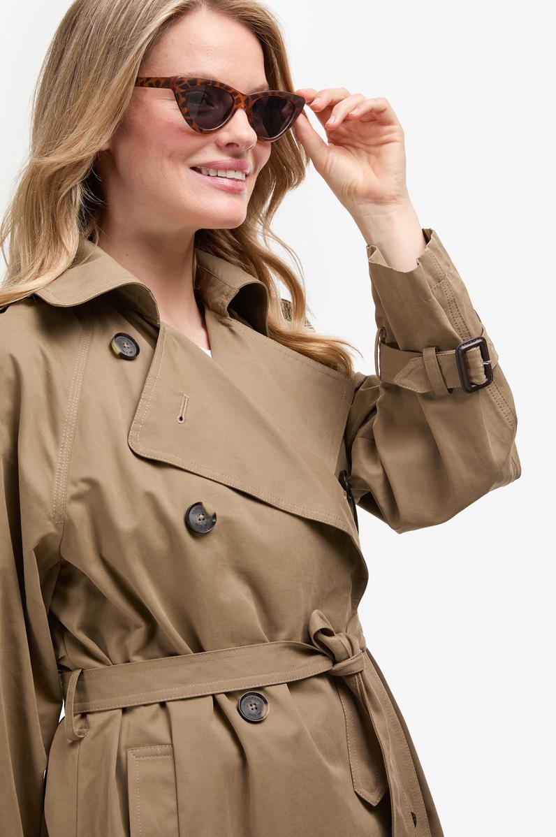 Kadın Haki Trençkot