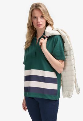 Kadın Koyu Yeşil Tişört - 50319995023