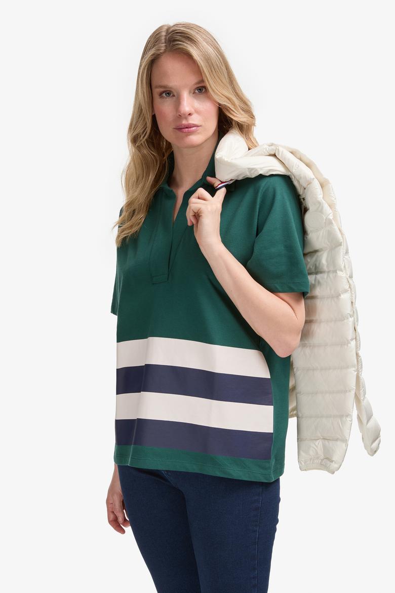 Kadın Koyu Yeşil Tişört - 50319995023