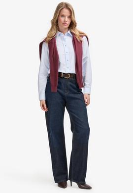 Kadın Açık Mavi Uzun Kollu Basic Gömlek - 50324791012