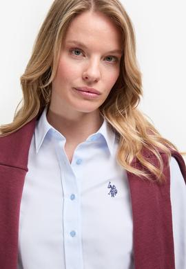 Kadın Açık Mavi Uzun Kollu Basic Gömlek - 50324791012