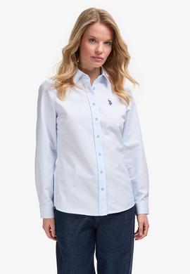 Kadın Açık Mavi Uzun Kollu Basic Gömlek - 50324791012