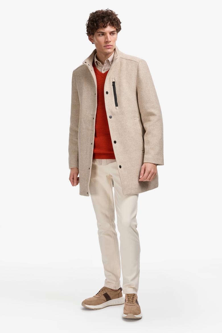 Erkek Krem Kaşe Kaban - 50310307009