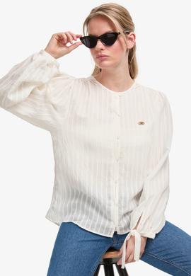 Kadın Krem Uzun Kollu Gömlek - 50299609023