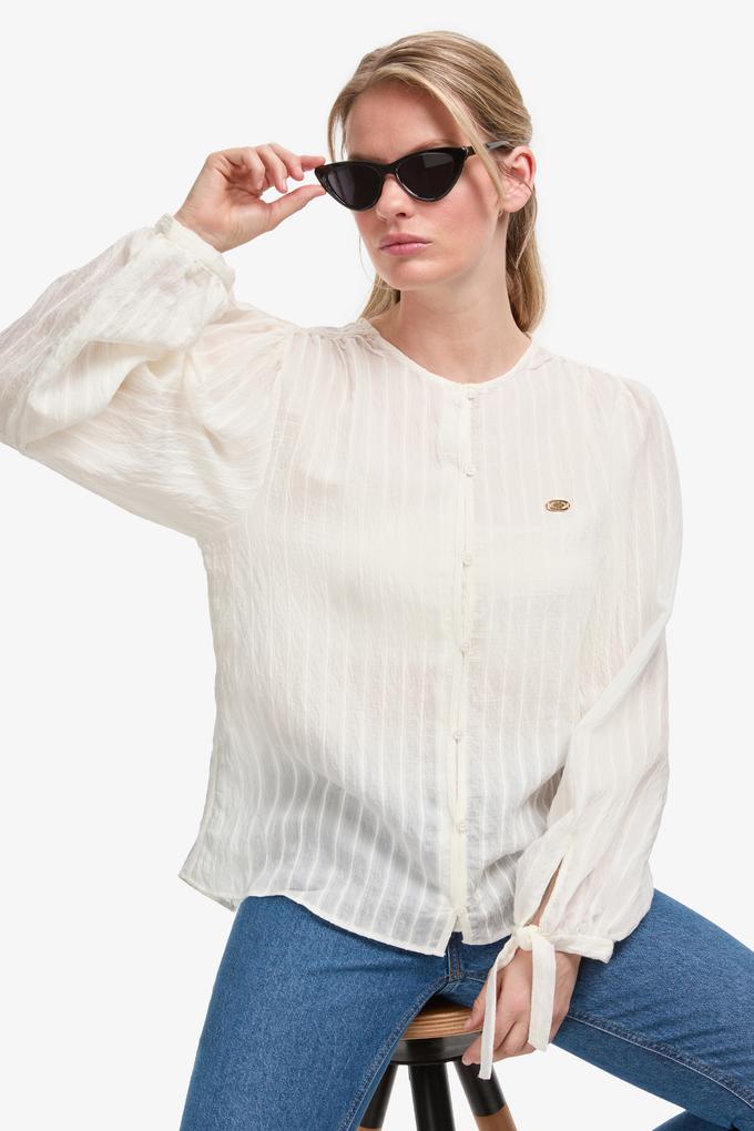 Kadın Krem Uzun Kollu Gömlek