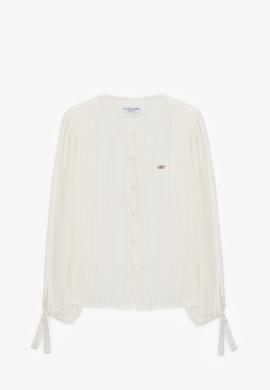 Kadın Krem Uzun Kollu Gömlek - 50299609023