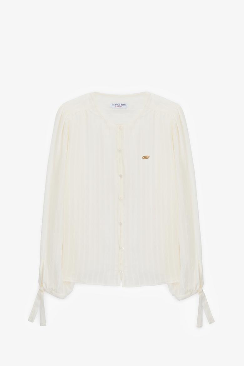 Kadın Krem Uzun Kollu Gömlek - 50299609023