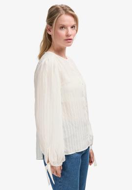 Kadın Krem Uzun Kollu Gömlek - 50299609023