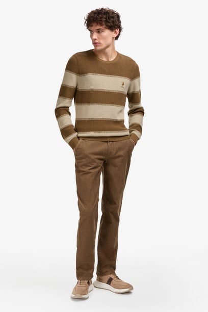 Erkek Regular Fit Haki Kanvas Pantolon