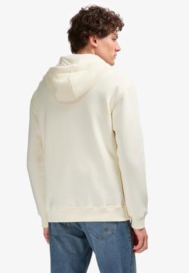 Erkek Comfort Fit Fermuarlı Kapüşonlu Krem Örme Hırka - 50315757018