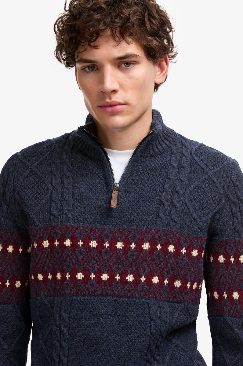 Erkek Açık Lacivert Kazak