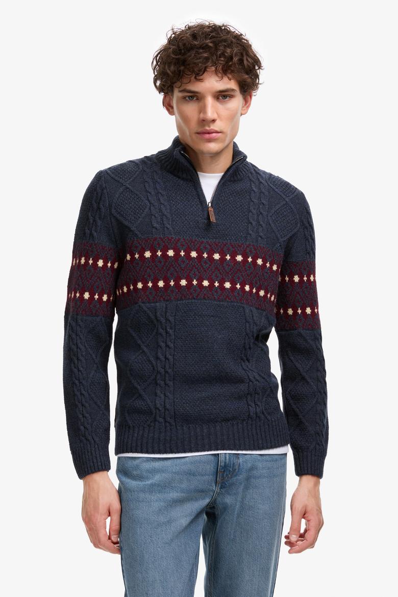 Erkek Açık Lacivert Kazak