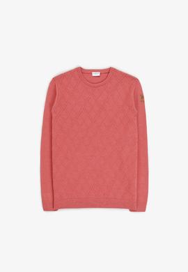 Erkek Regular Fit Bisiklet Yaka Gül Kurusu Kazak - 50314974005