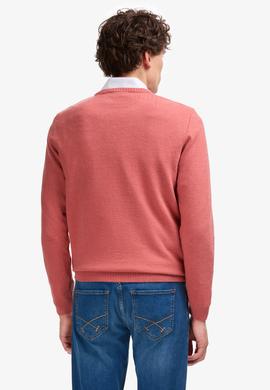 Erkek Regular Fit Bisiklet Yaka Gül Kurusu Kazak - 50314974005