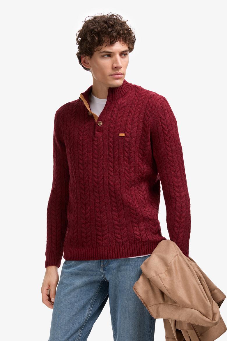 Erkek Bordo Kazak - 50308304023