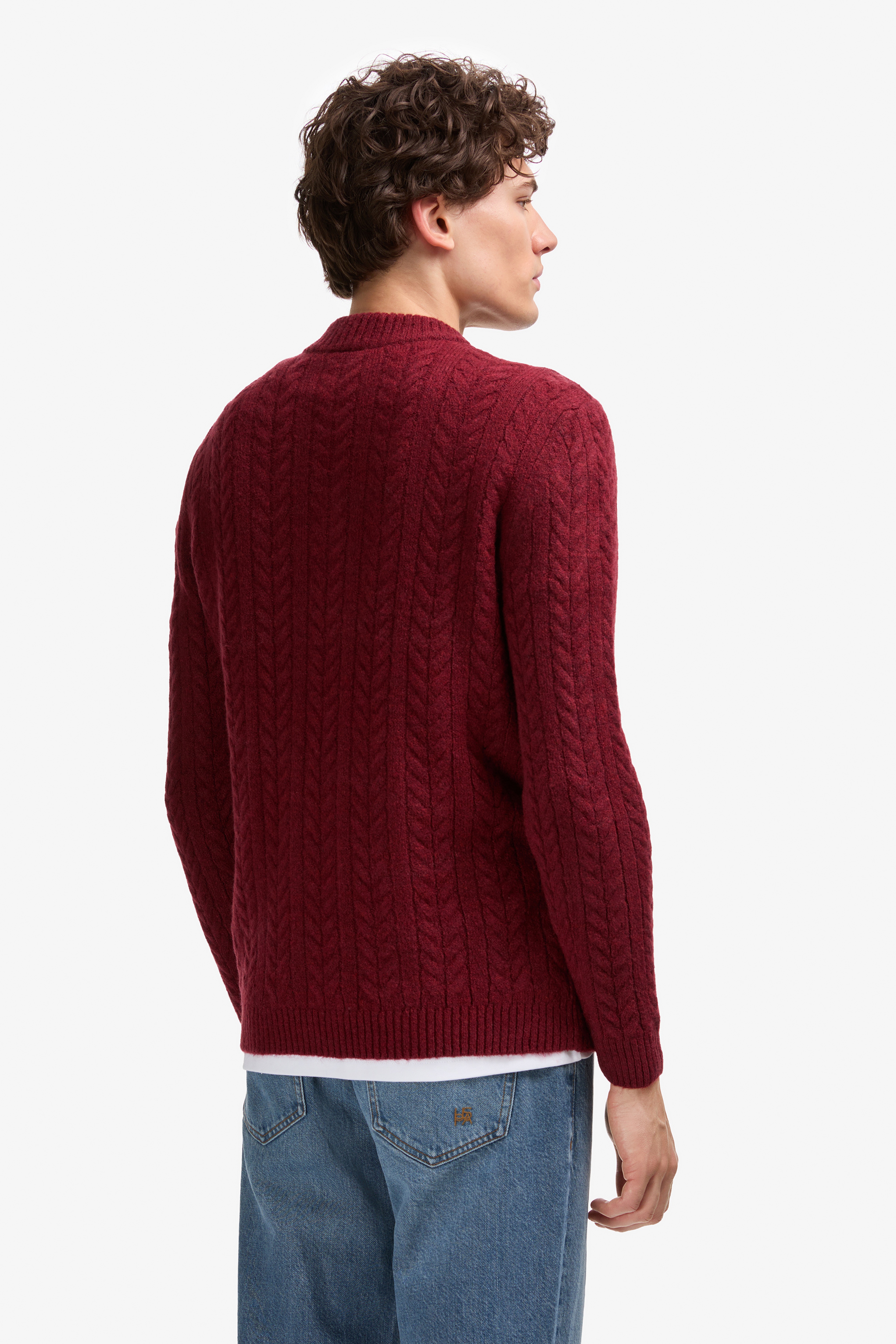 Erkek Bordo Kazak - Image 5