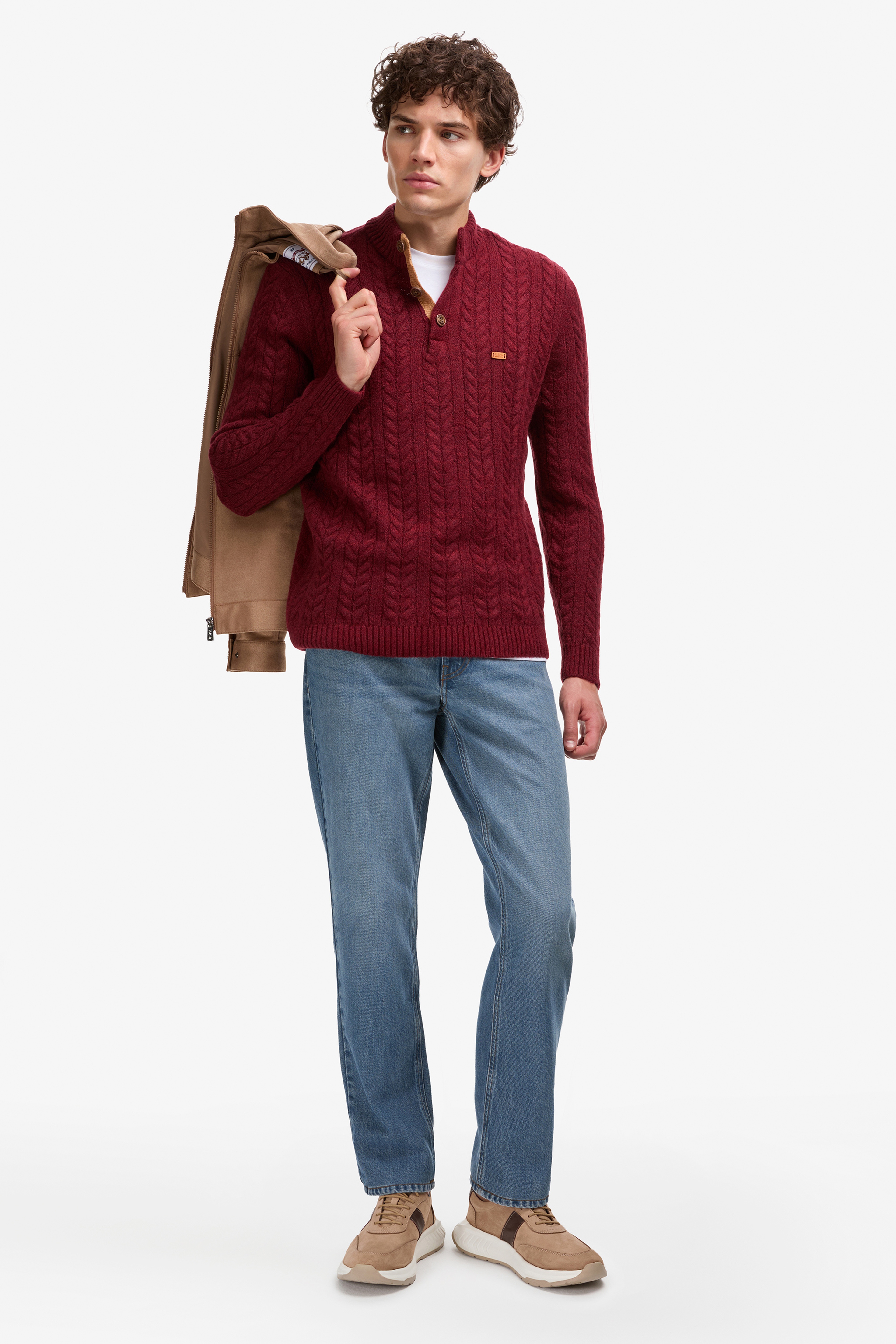 Erkek Bordo Kazak - Image 4