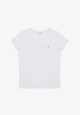 Kadın Beyaz Basic Tişört - 50323448013