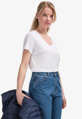 Kadın Beyaz Basic Tişört - 50323448013