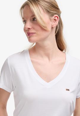 Kadın Beyaz Basic Tişört - 50323448013