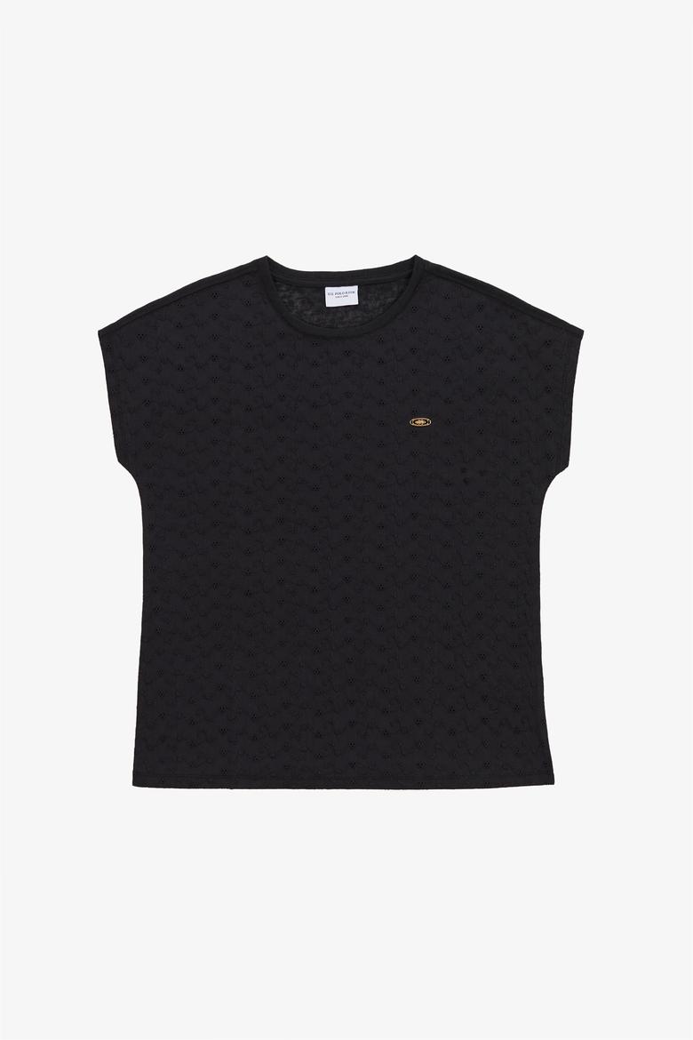 Kadın Siyah Tişört - 50323550024