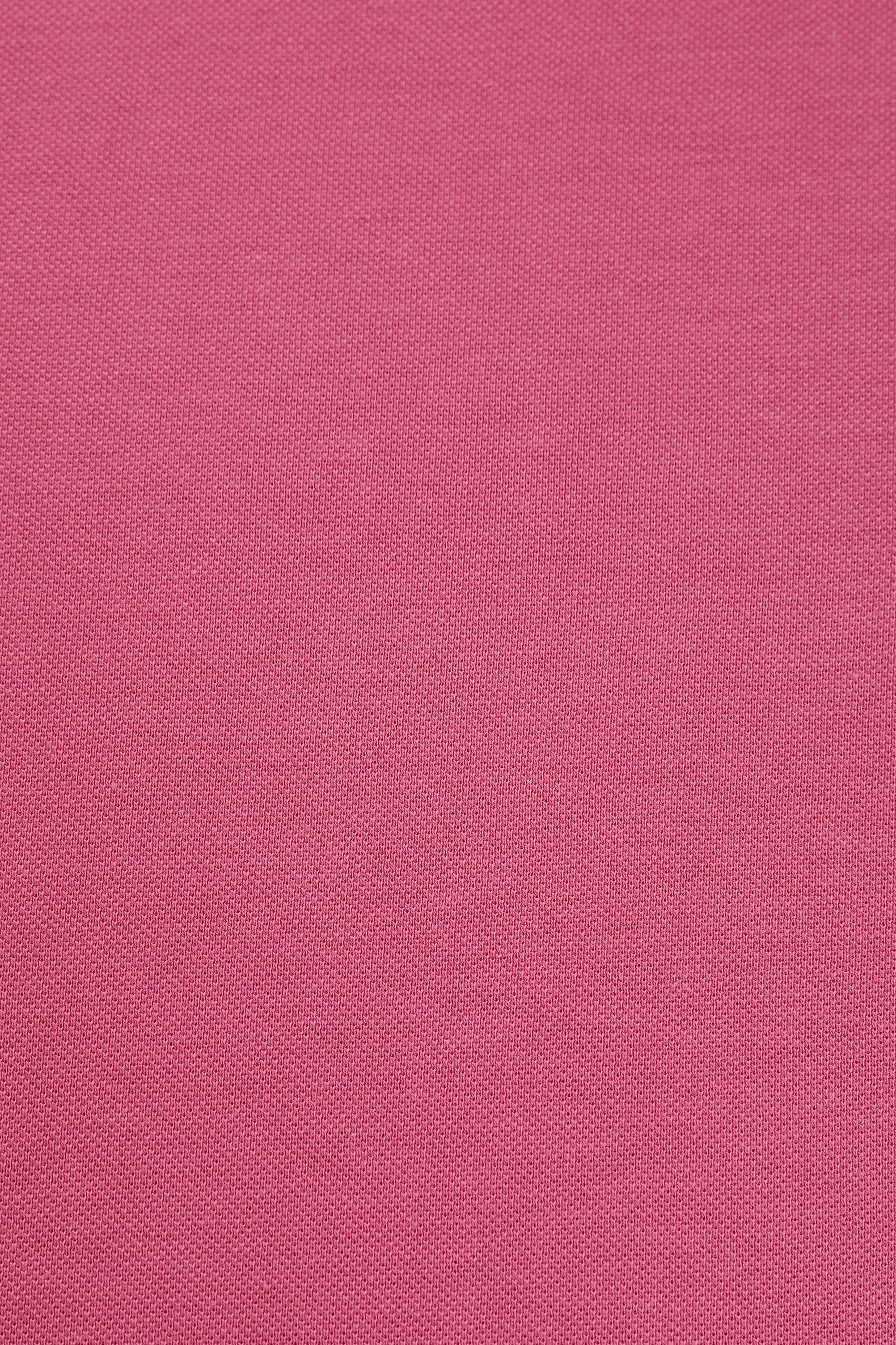 Erkek Koyu Pembe Polo Yaka Basic Sweatshirt - 50253121061