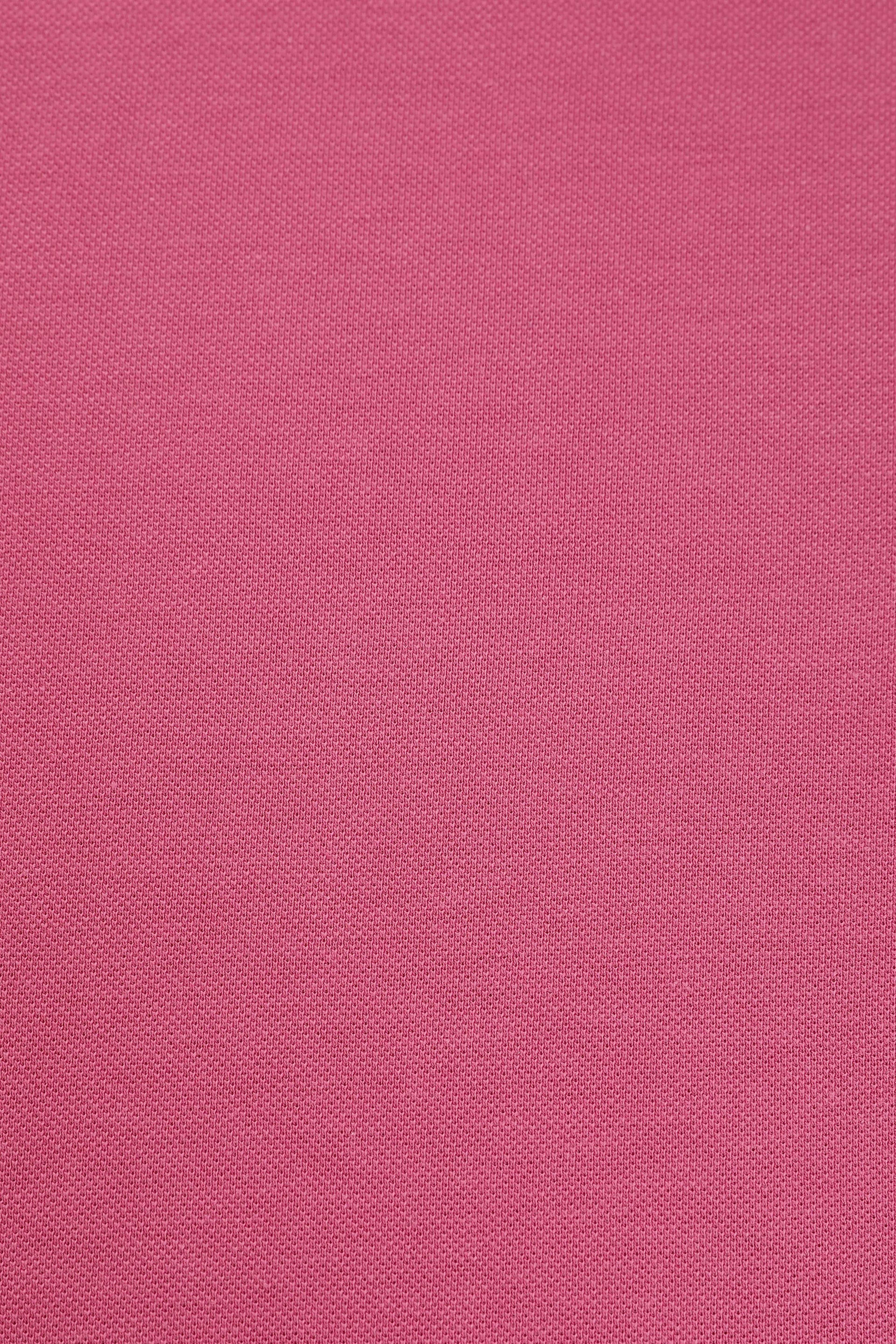 Erkek Koyu Pembe Polo Yaka Basic Sweatshirt
