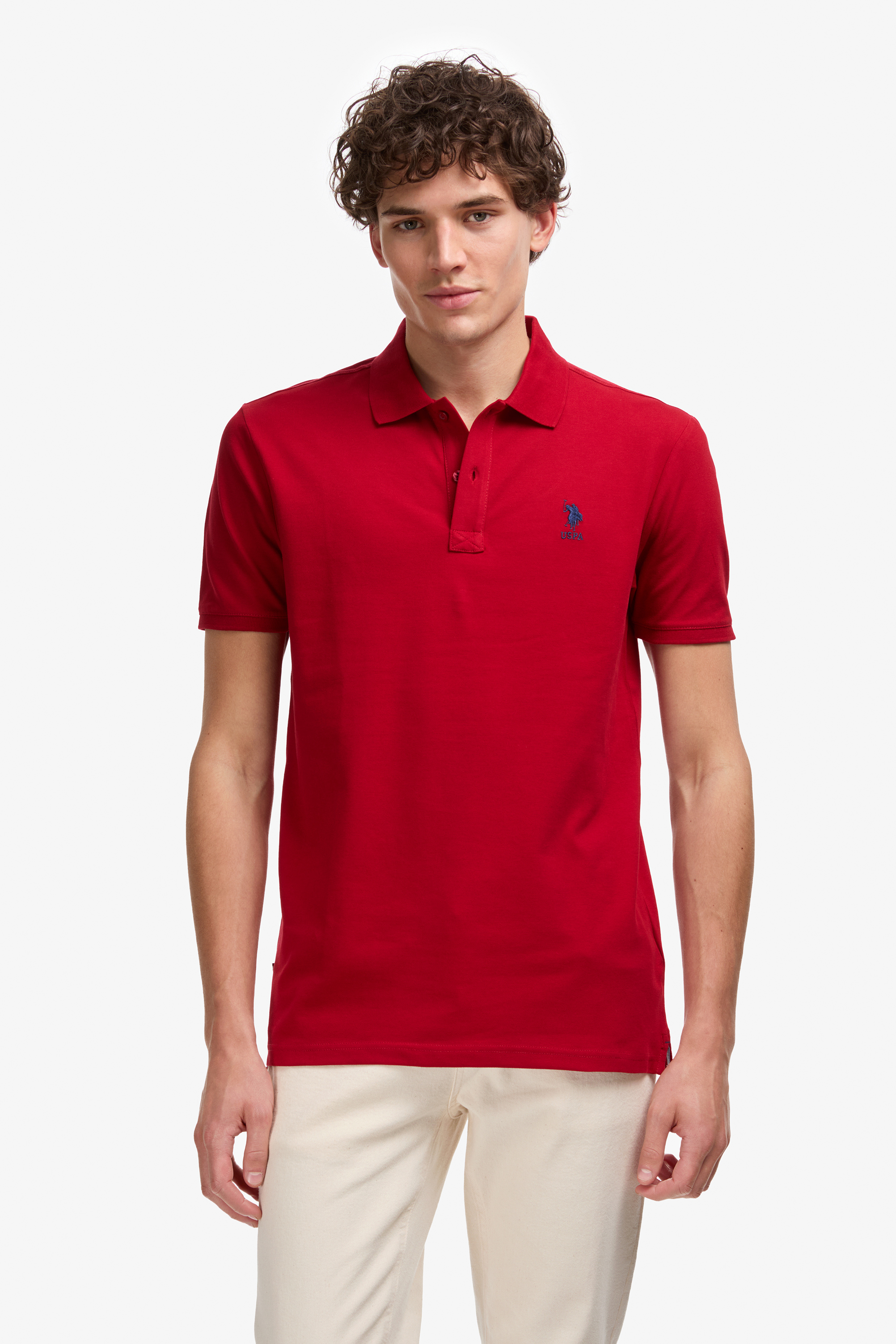 Erkek Bordo Basic Polo Yaka Tişört - 50245073212
