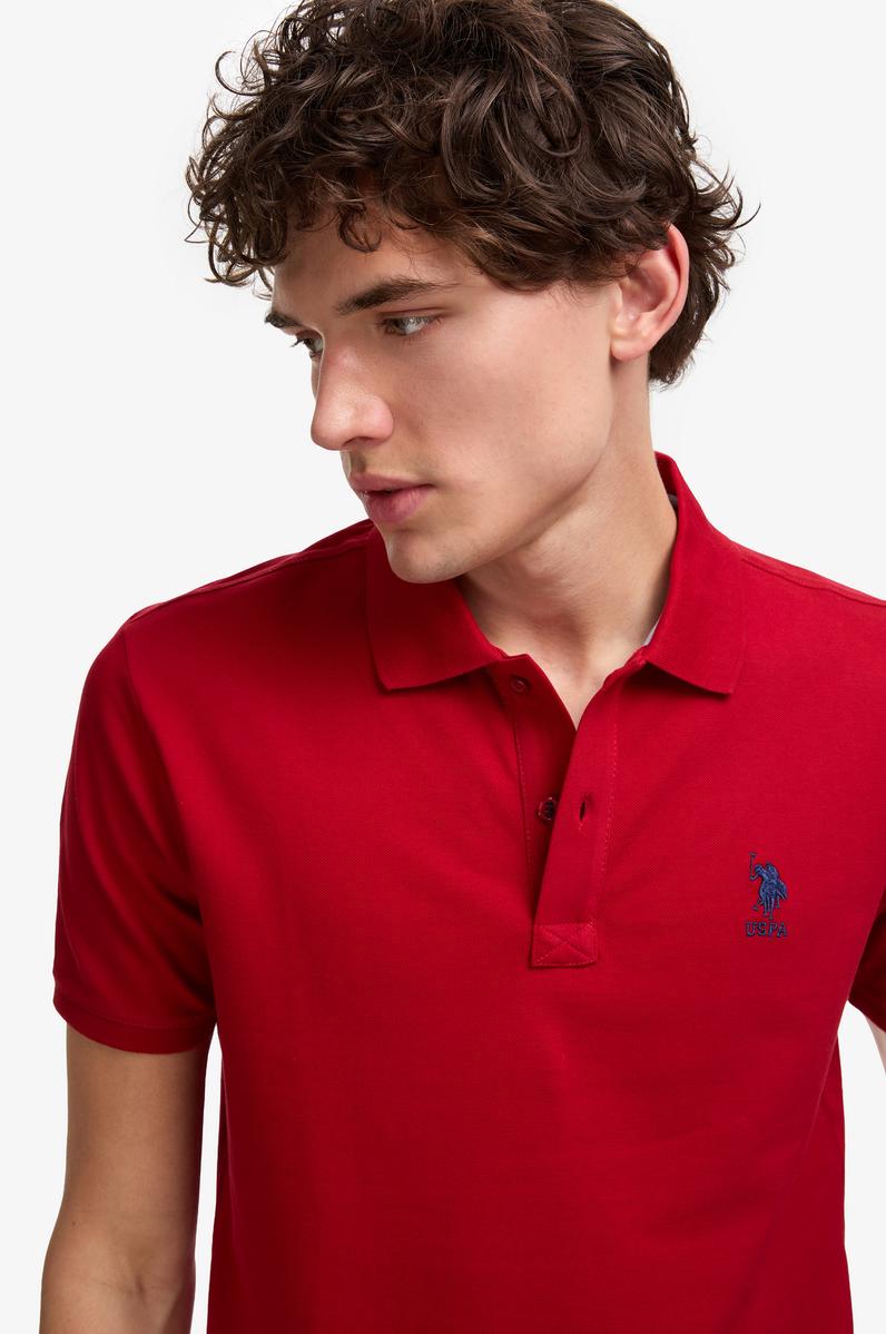 Erkek Bordo Basic Polo Yaka Tişört