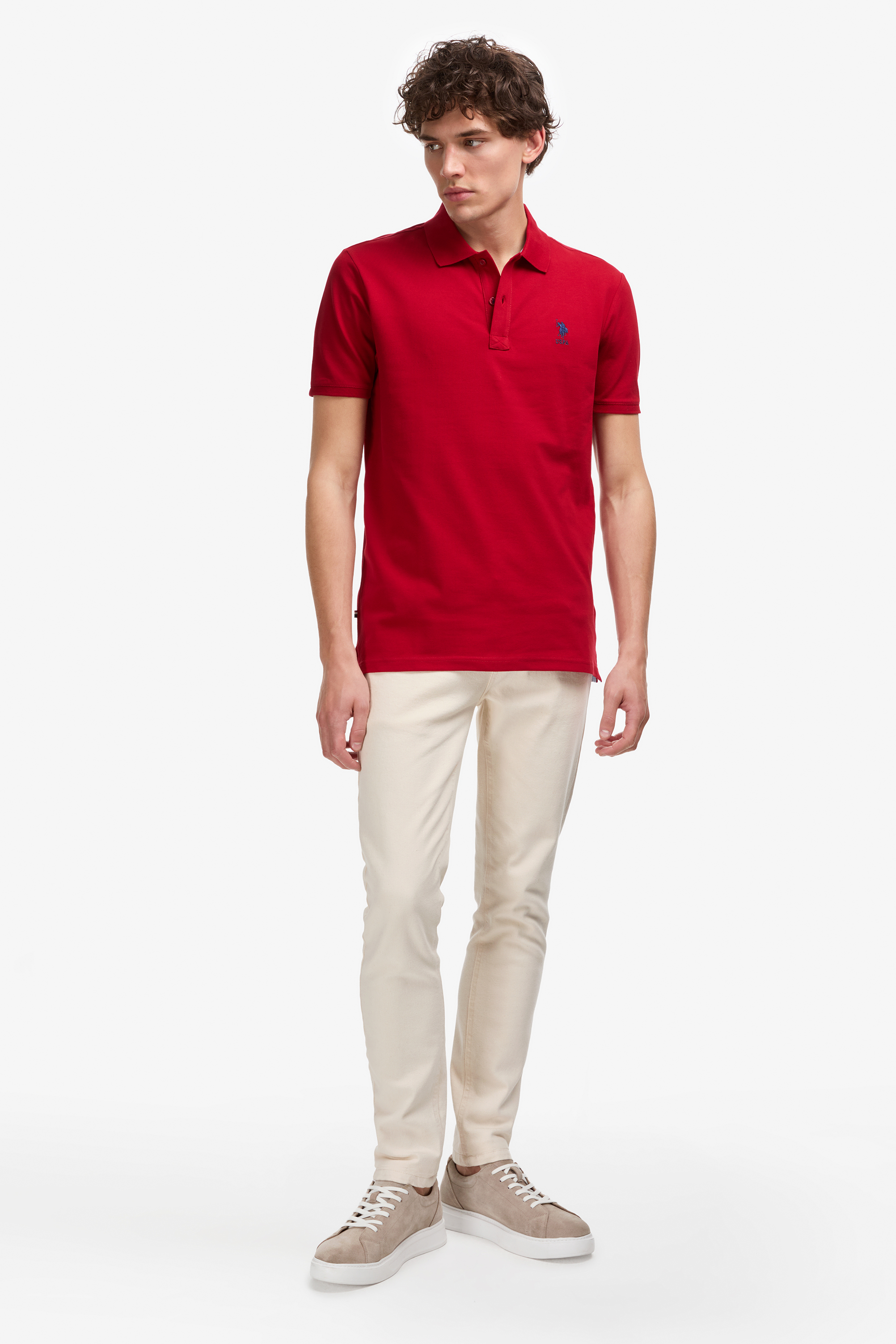 Erkek Bordo Basic Polo Yaka Tişört - 50245073212