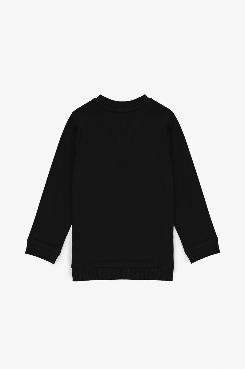 Erkek Çocuk Siyah Basic Sweatshirt