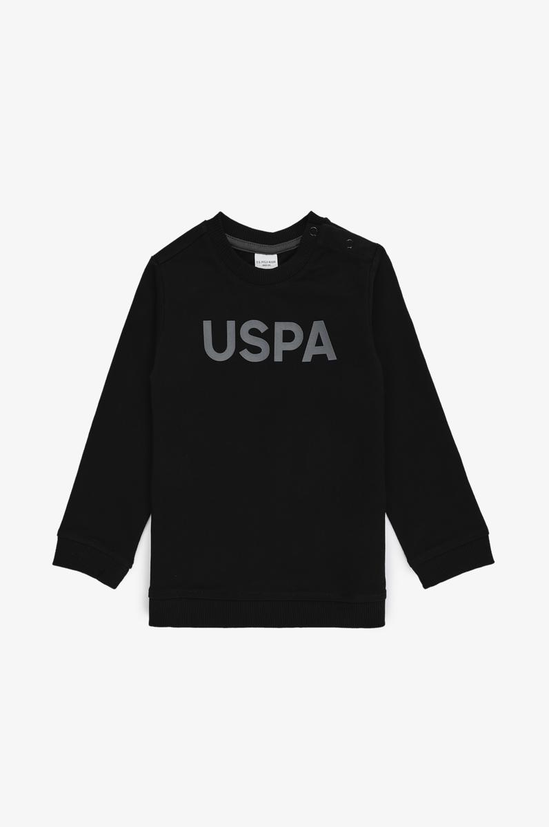 Erkek Çocuk Siyah Basic Sweatshirt