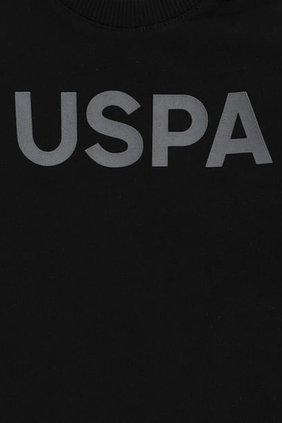 Erkek Çocuk Siyah Bisiklet Yaka Basic Sweatshirt