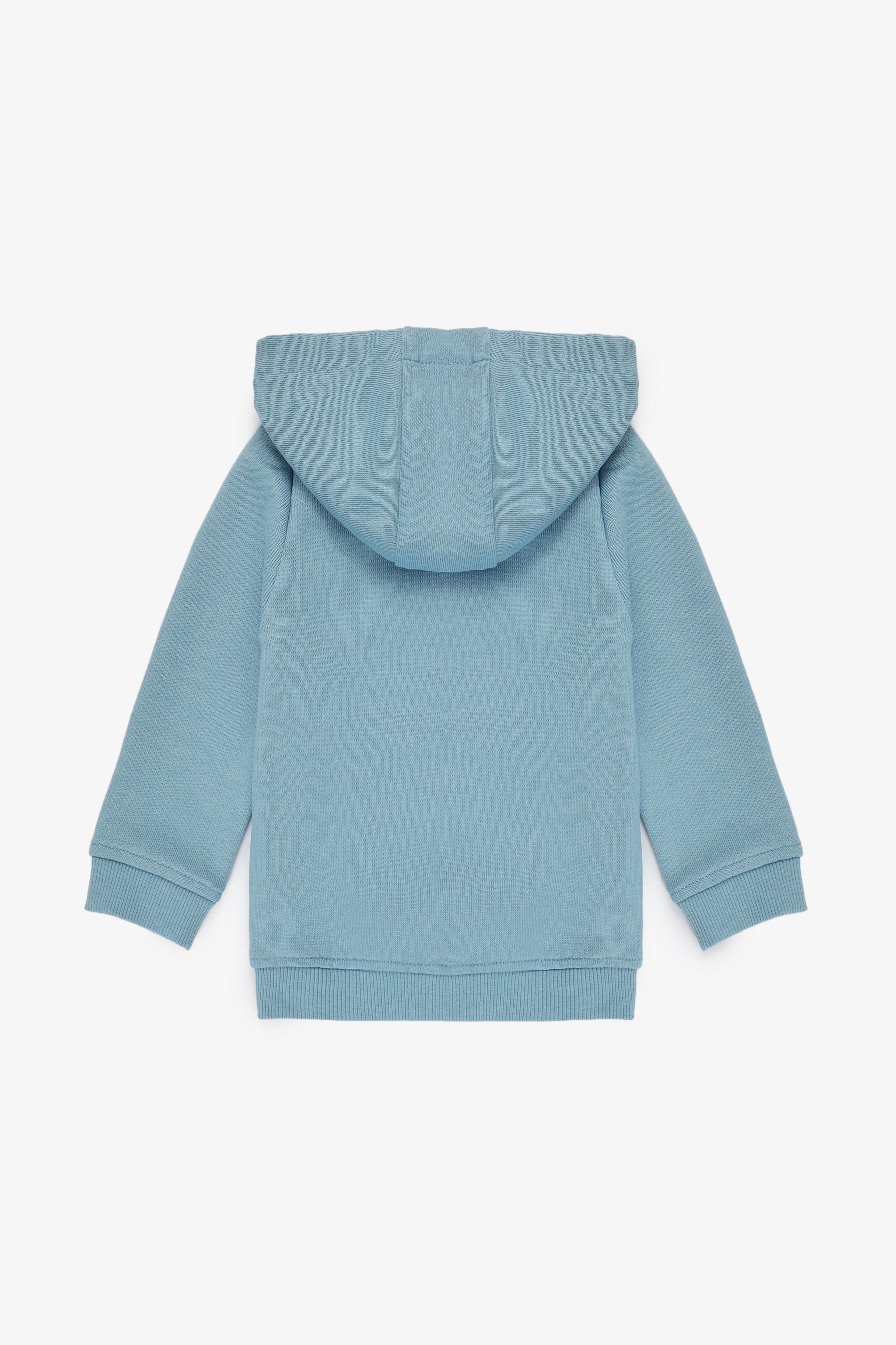 Erkek Bebek Mavi Kapüşonlu Basic Sweatshirt - Image 2
