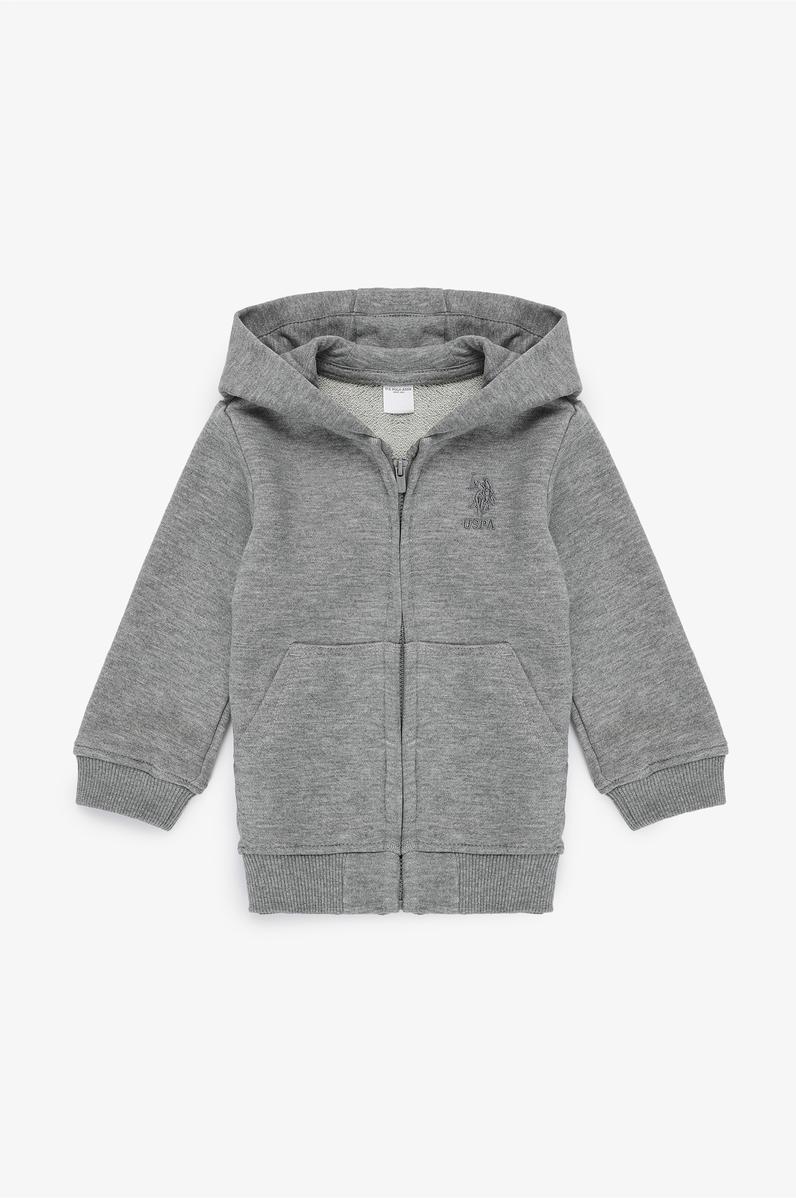 Erkek Çocuk Gri Melanj Basic Sweatshirt