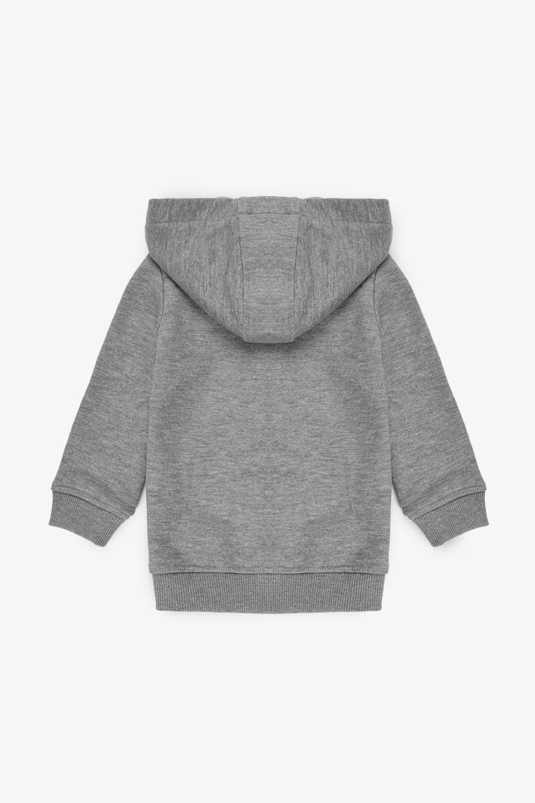 Erkek Çocuk Gri Melanj Basic Sweatshirt - 50295914052