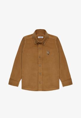 Erkek Çocuk Açık Haki Uzun Kollu Gömlek - 50272691037