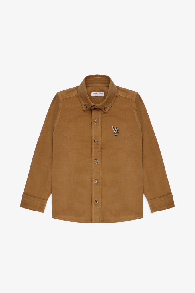 Erkek Çocuk Açık Haki Uzun Kollu Gömlek