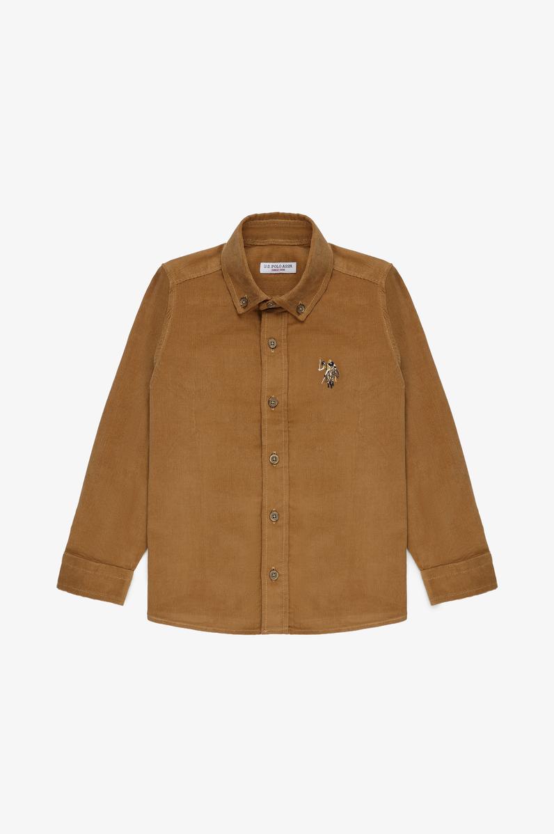 Erkek Çocuk Açık Haki Uzun Kollu Gömlek