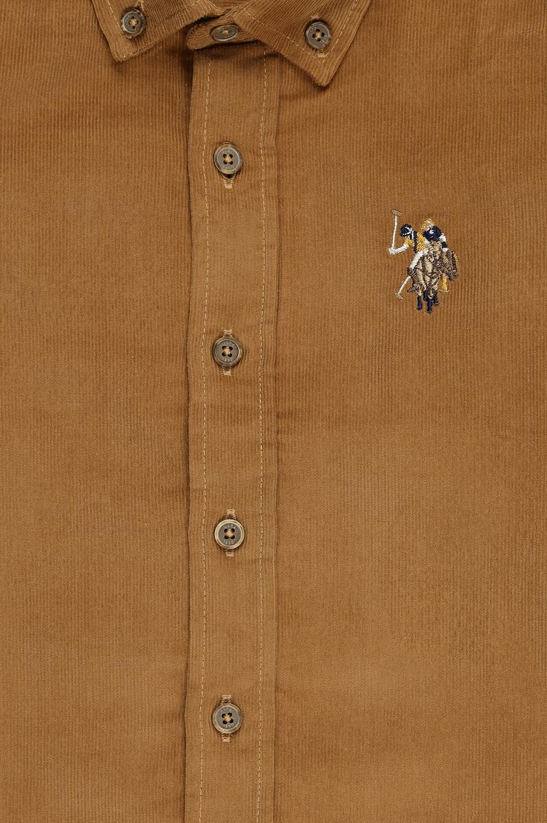 Erkek Çocuk Açık Haki Uzun Kollu Gömlek