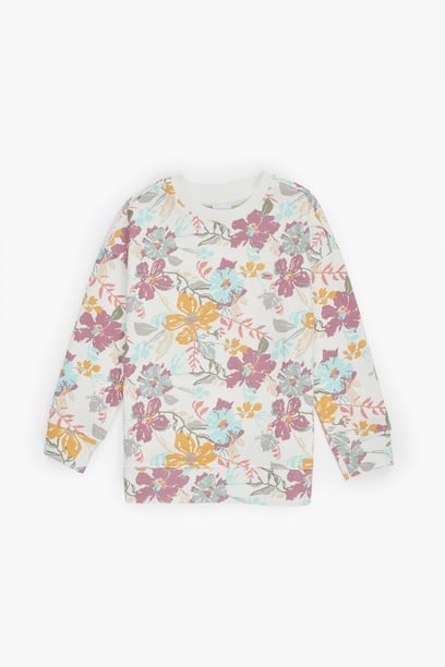 Kız Çocuk Krem Sweatshirt