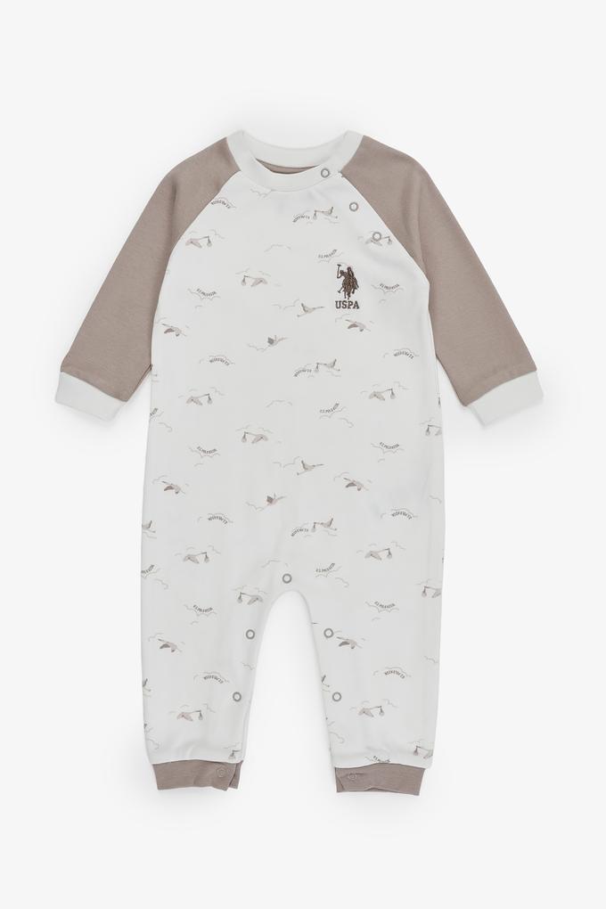 Erkek Bebek Krem Pijama Takımı