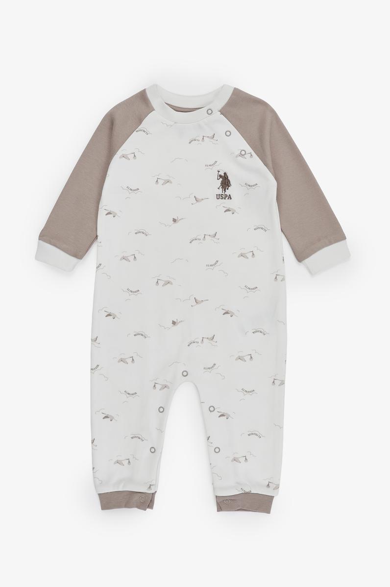 Erkek Bebek Krem Pijama Takımı