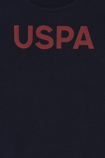Erkek Çocuk Lacivert Bisiklet Yaka Basic Sweatshirt