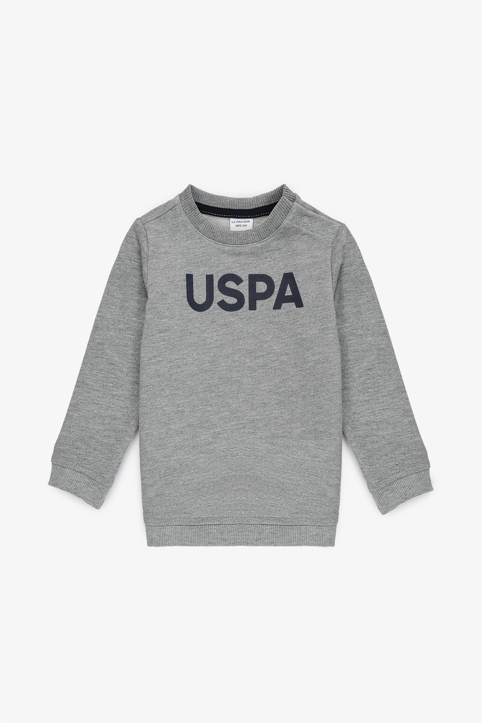 Erkek Çocuk Gri Melanj Basic Sweatshirt