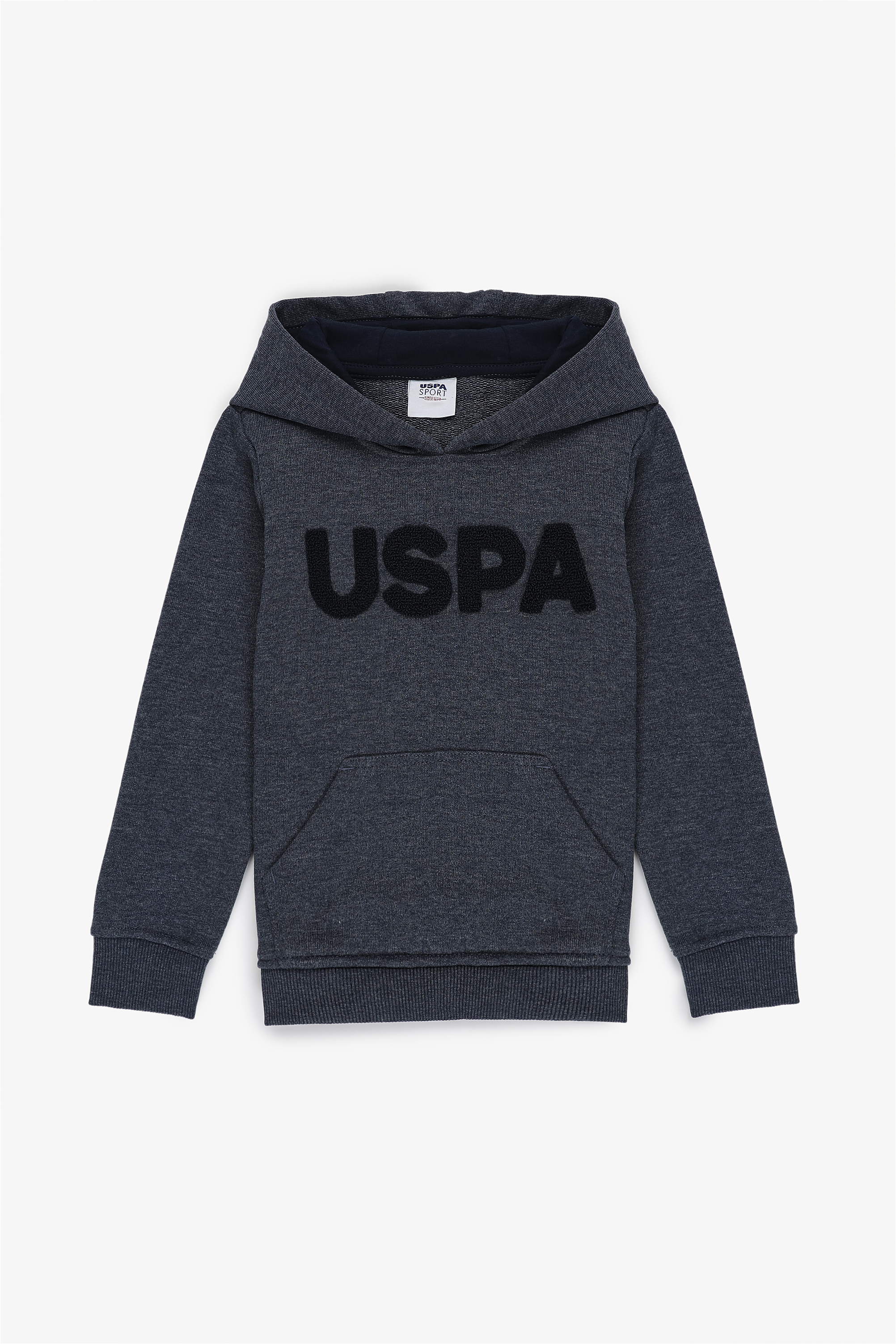 Erkek Çocuk Lacivert Kapüşonlu Basic Sweatshirt - Image 1