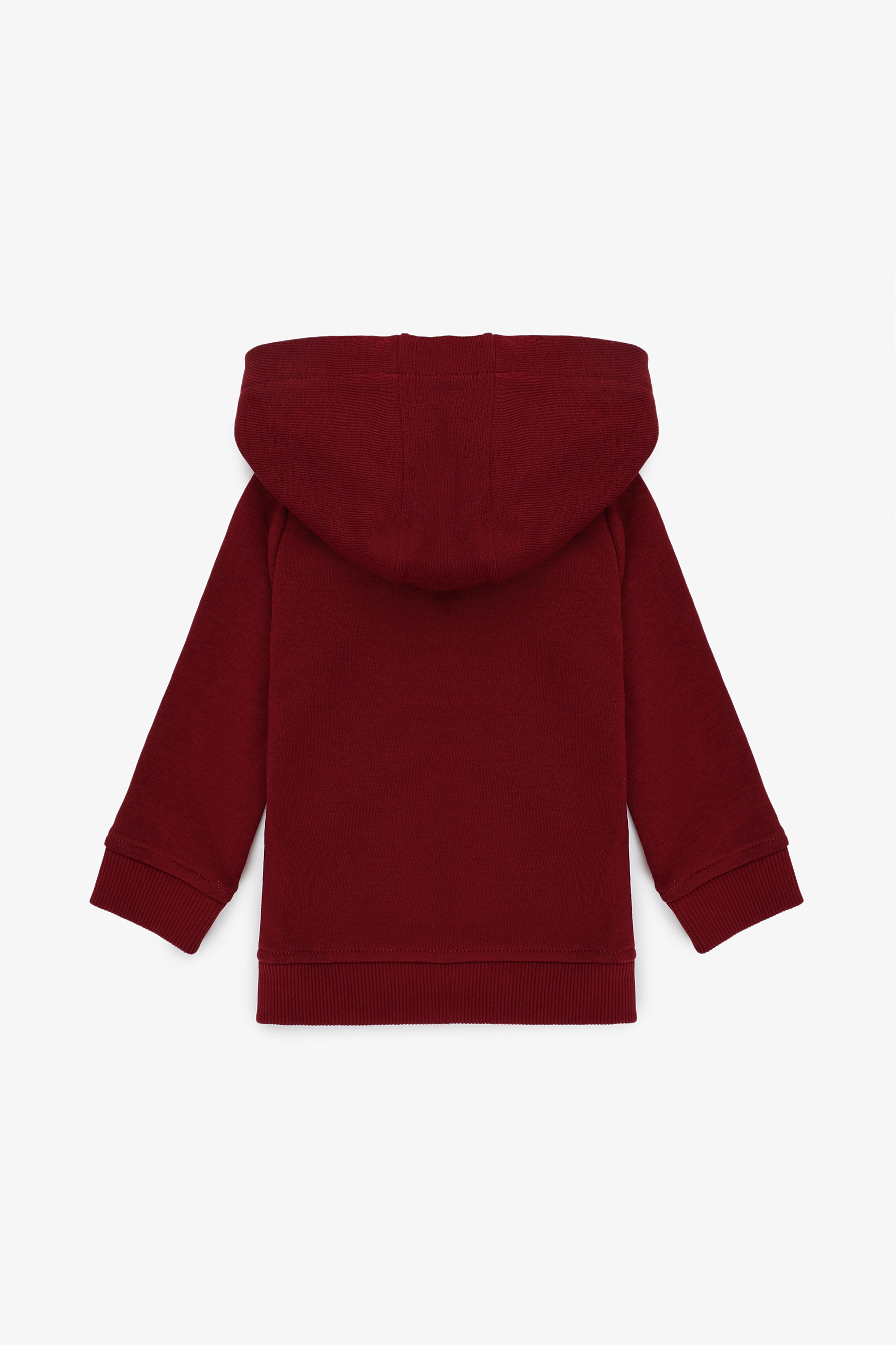 Erkek Çocuk Bordo Basic Sweatshirt - Image 2